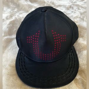 *RARE* True Religion LOGO StrapBack TR Hat Cap Mesh Back